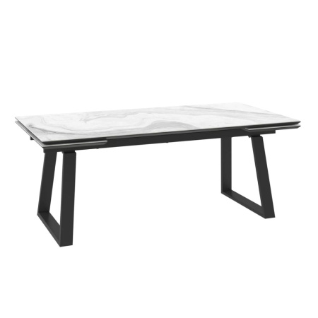 Стол MILANA-200, раздвижной 200(45+45)x98, MILKY WAY PREMIUM CER/БЕЛЫЙ